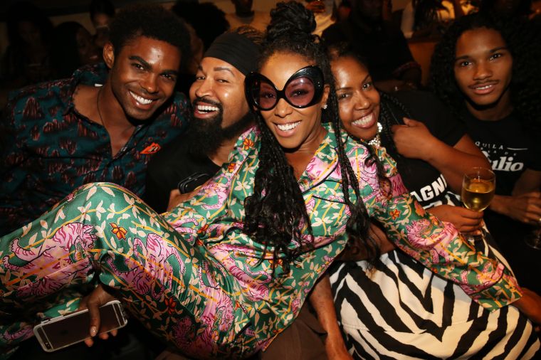 Stylist Ty Hunter & June Ambrose pose during HelloBeautiful’s screening of ‘Southside with You’