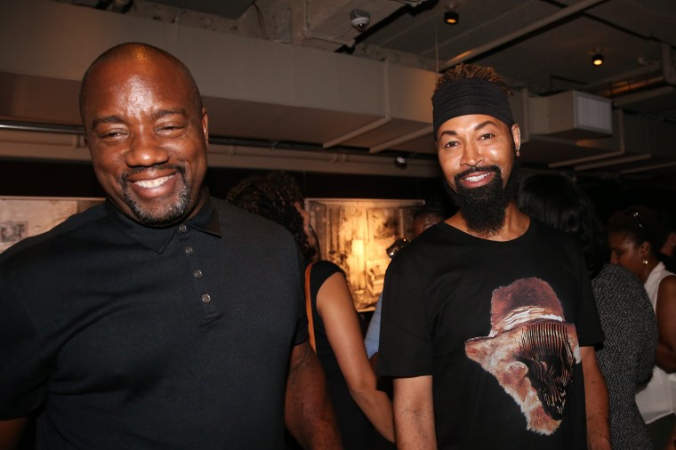Malik Yoba &Ty Hunter laugh during HelloBeautiful's screening of 'Southside with You'