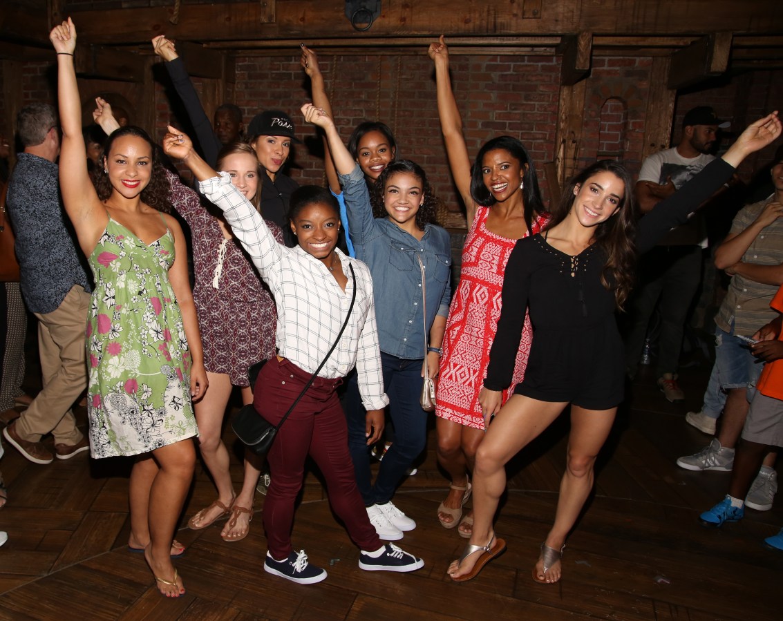 USA Women's Gymnastic Team Attends 'Hamilton' Performance