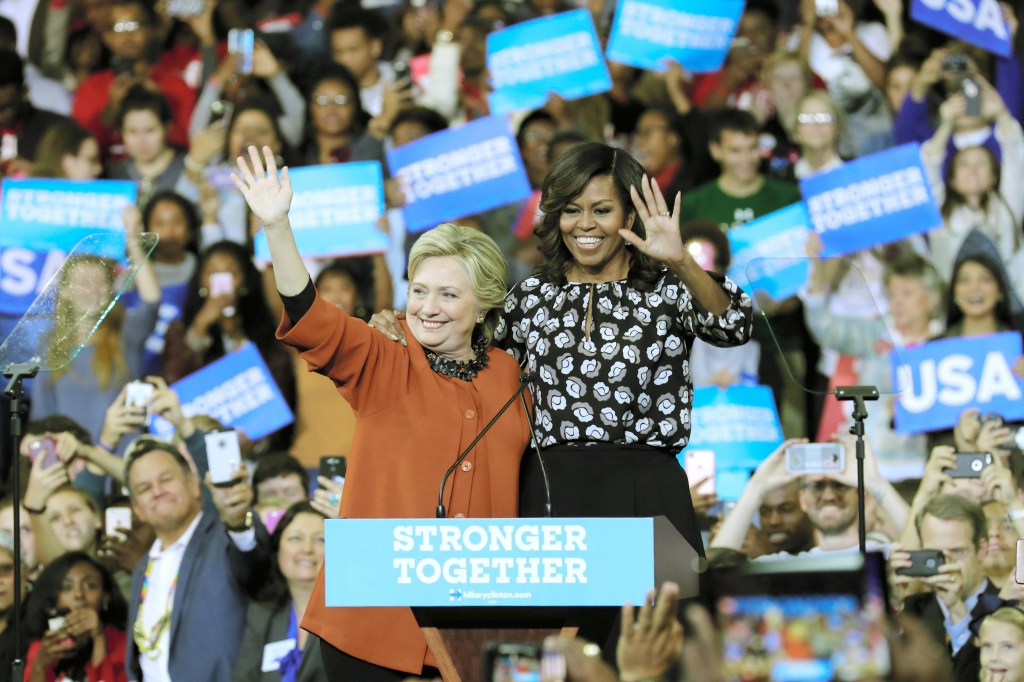 Michelle Obama Campaigns With Hillary Clinton In North Carolina