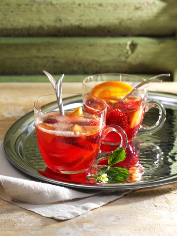 Strawberry punch with Campari