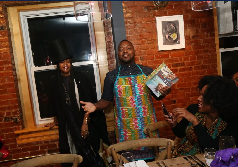 Erykah Badu Hosts Soul Train Soul Food Vegan Dinner Party