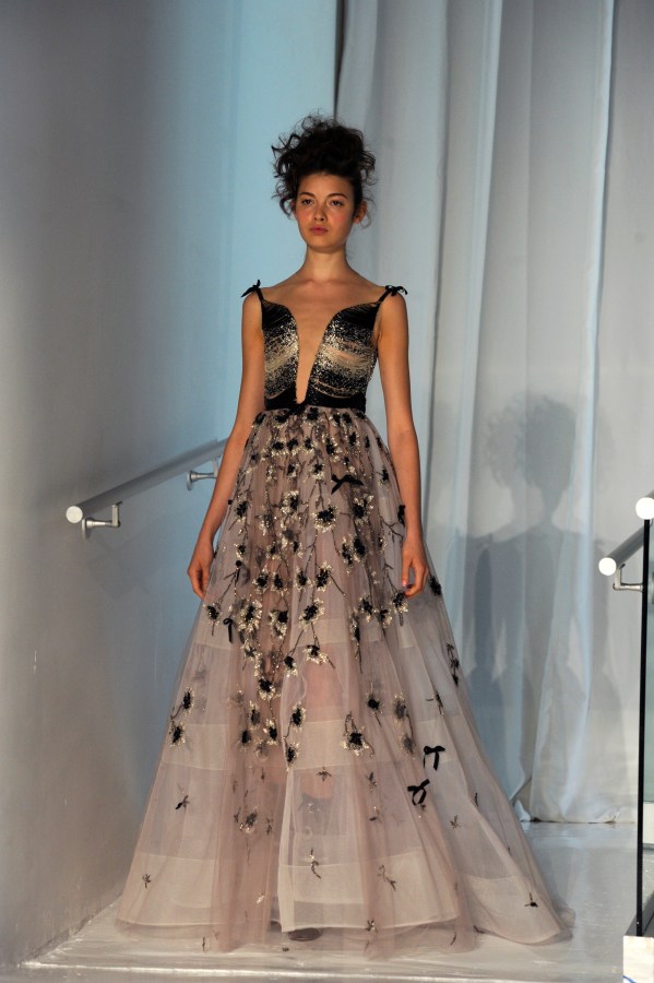 Reem Acra present her Spring-Summer 2017 collections as part...