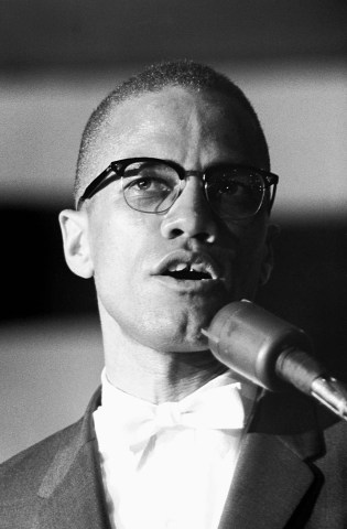 Malcolm X at Microphone
