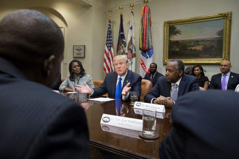 President Trump Holds Meeting Honoring Black History Month