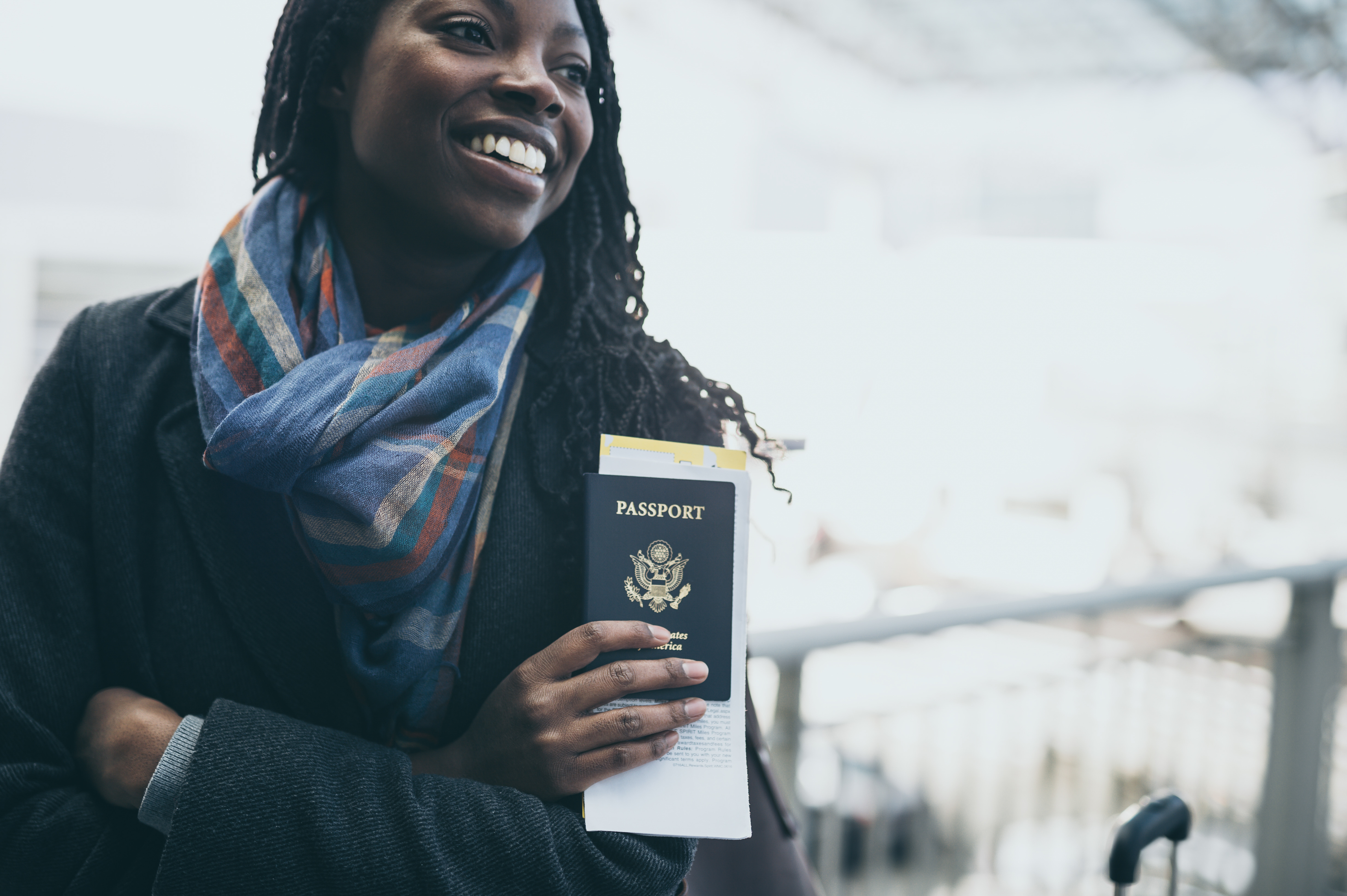 Young woman at airport