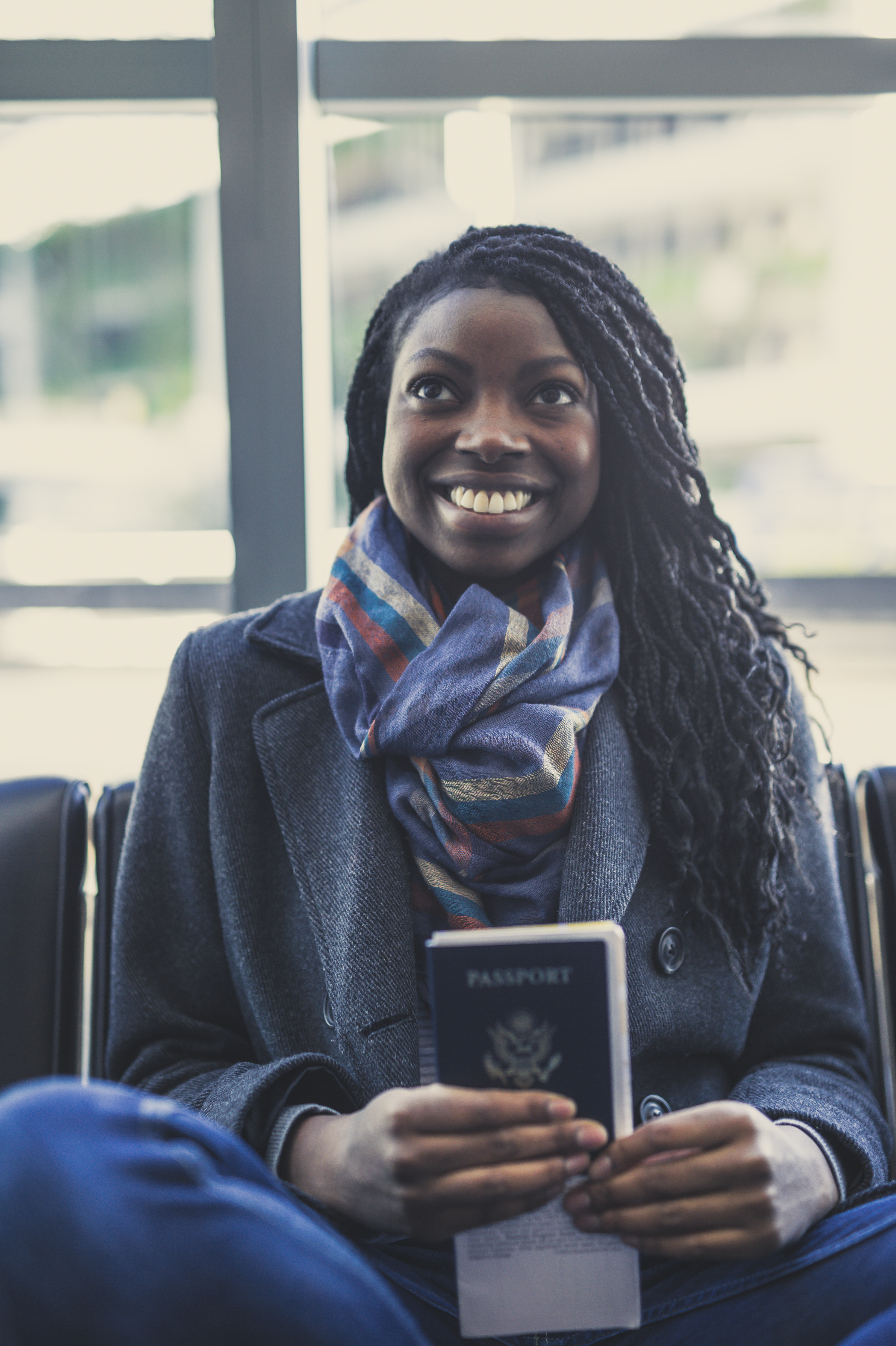 Young woman at airport