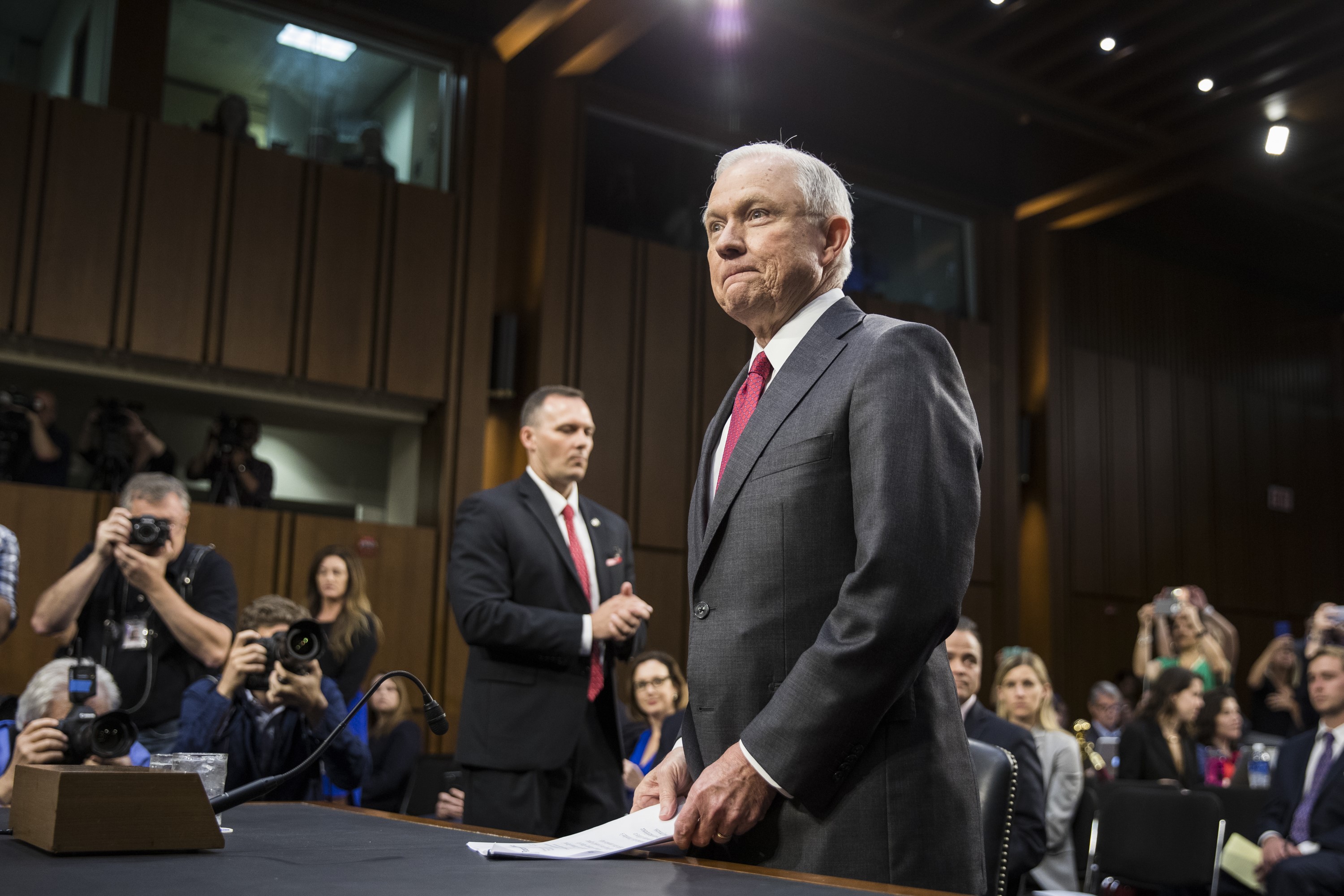 Attorney General Jeff Sessions testifies before Senate Intelligence Committee