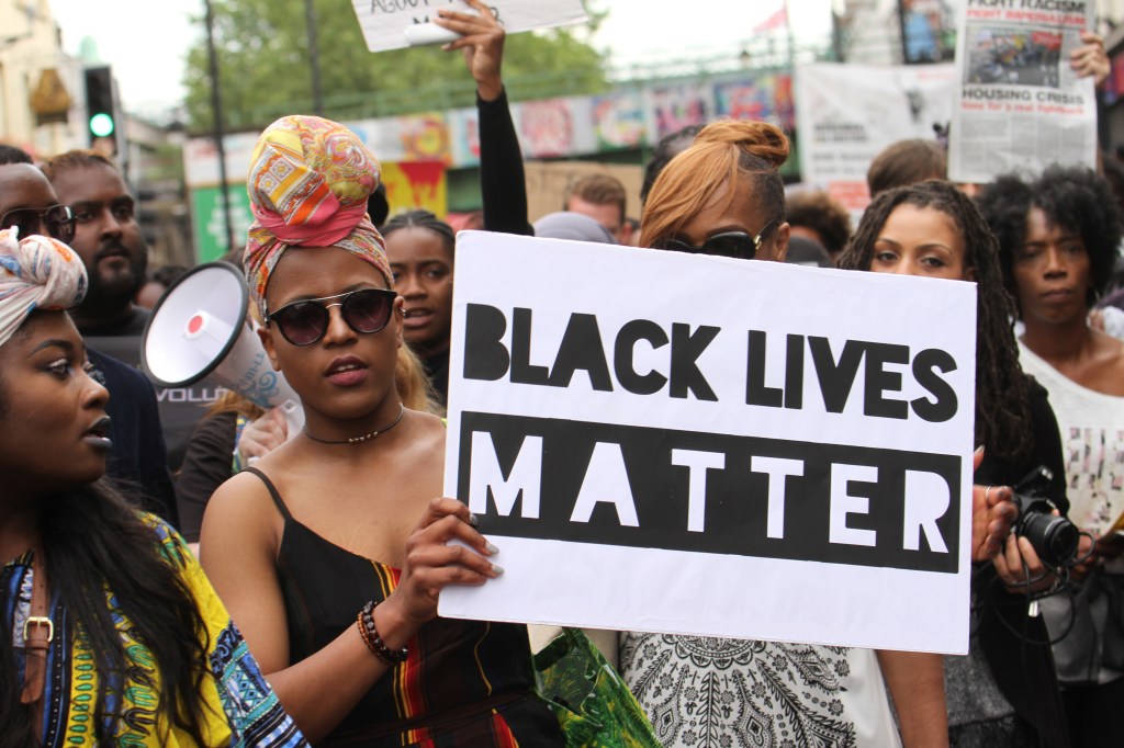 Black Lives Matter Solidarity March Held In Brixton