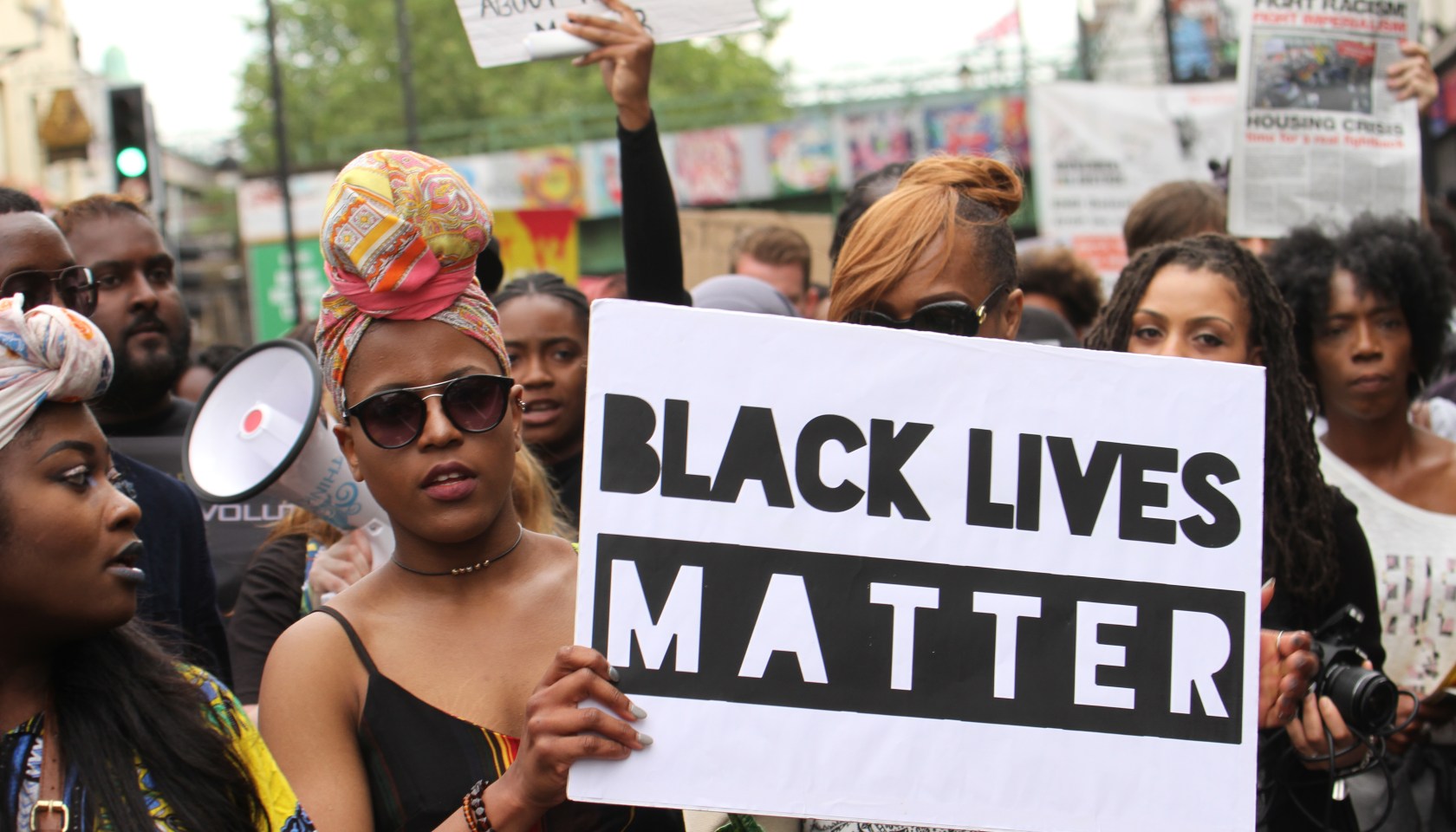 Black Lives Matter Solidarity March Held In Brixton