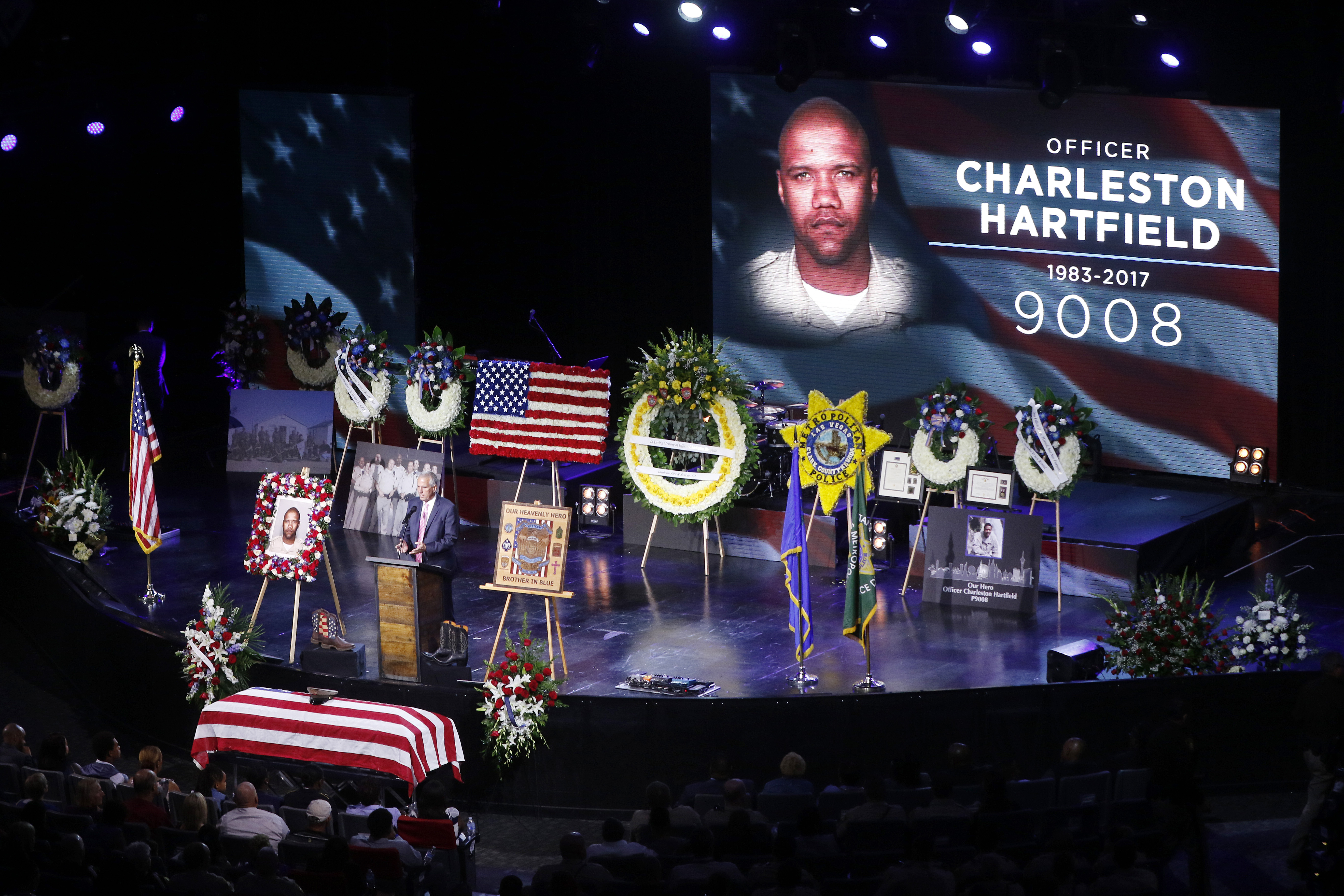 Funeral Held For Las Vegas Police Officer Killed In Shooting Massacre