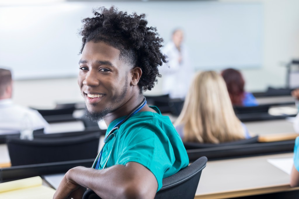 Portrait of male medical student