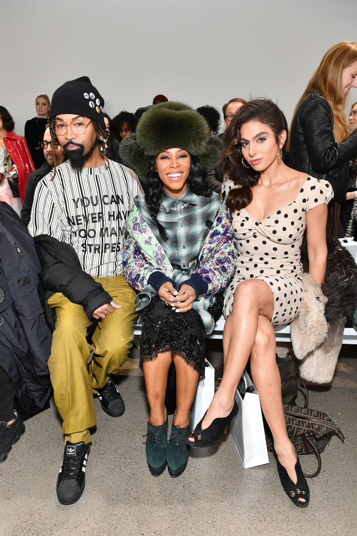 Ty Hunter and June Ambrose attend the Bibhu Mohapatra front row during New York Fashion Week