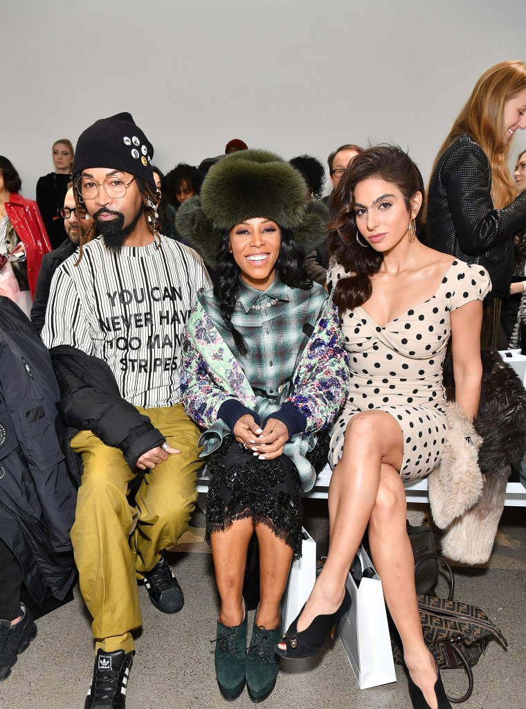 Ty Hunter and June Ambrose attend the Bibhu Mohapatra front row during New York Fashion Week