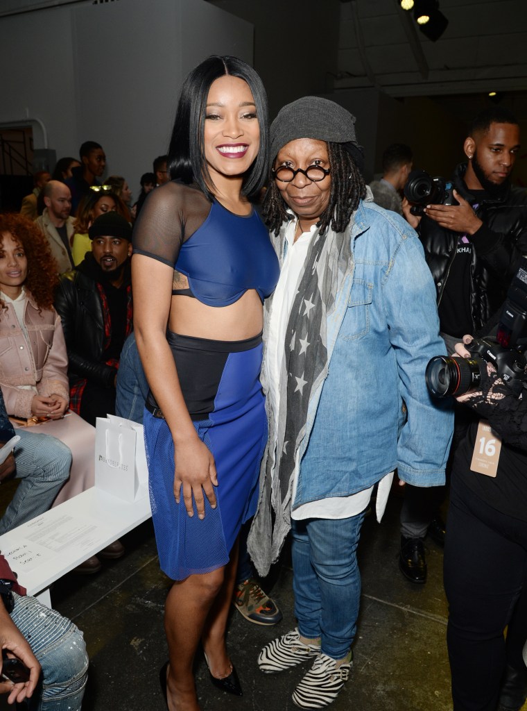 Actor Keke Palmer and Whoopi Goldberg attend the Chromat AW18 front row during New York Fashion Week