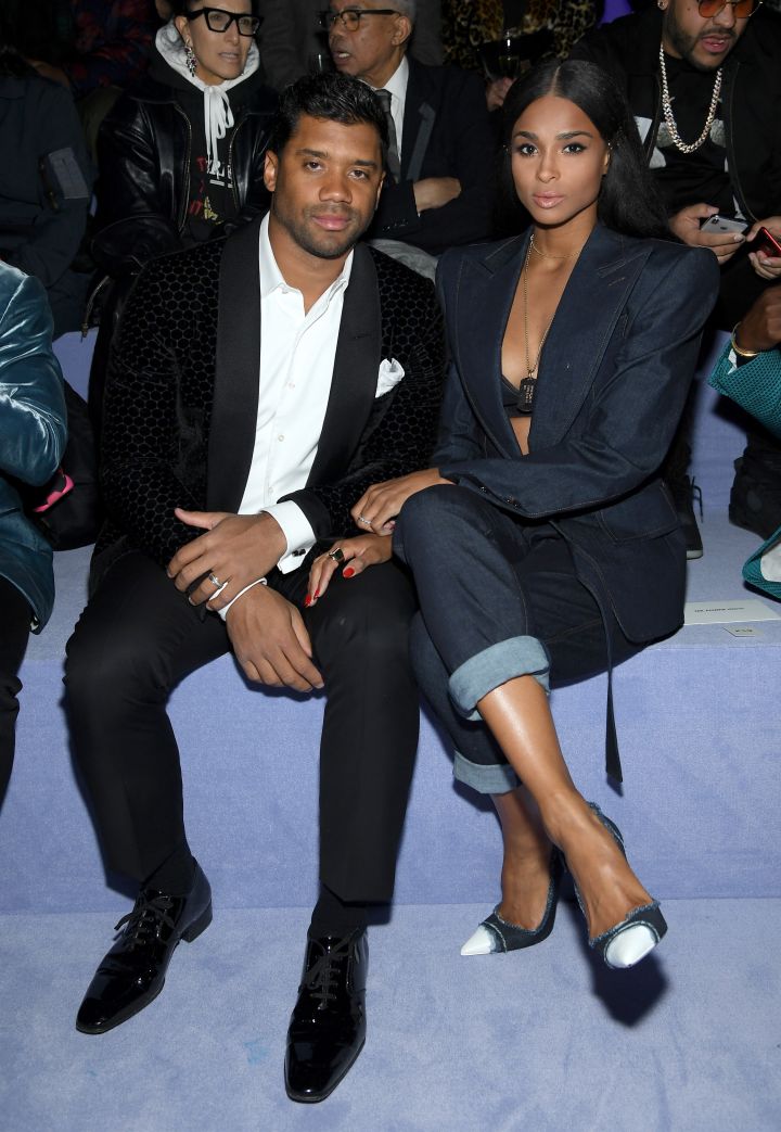 Russell Wilson and Ciara attend the Tom Ford Fall/Winter 2018 Men’s Runway Show