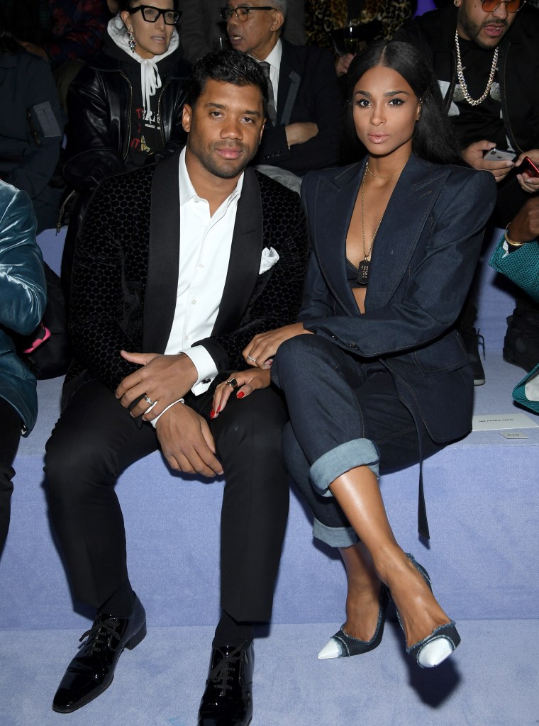Russell Wilson and Ciara attend the Tom Ford Fall/Winter 2018 Men's Runway Show