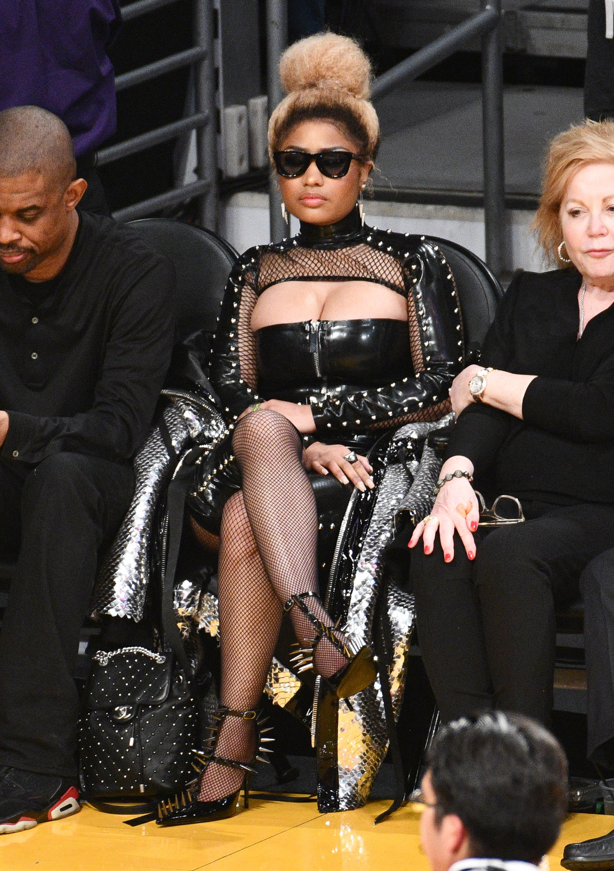 Celebrities At The Los Angeles Lakers Game