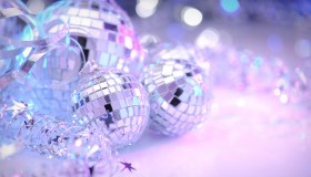 Party decoration with disco balls