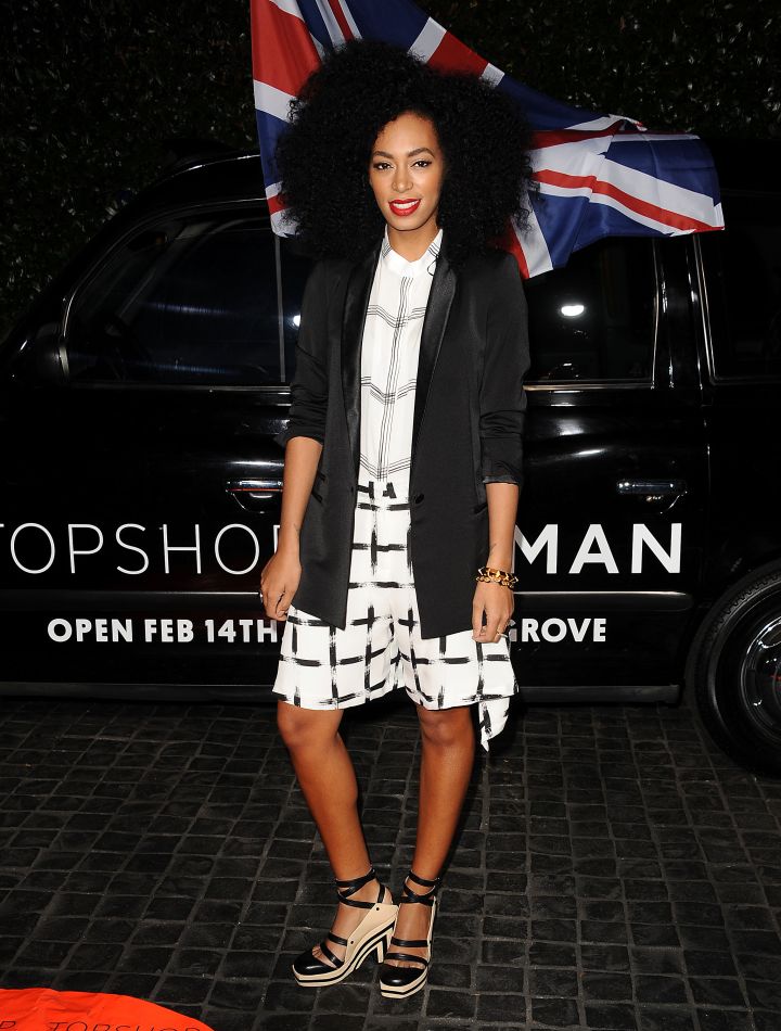 Solange Knowles attends the Topshop Topman LA flagship store opening party