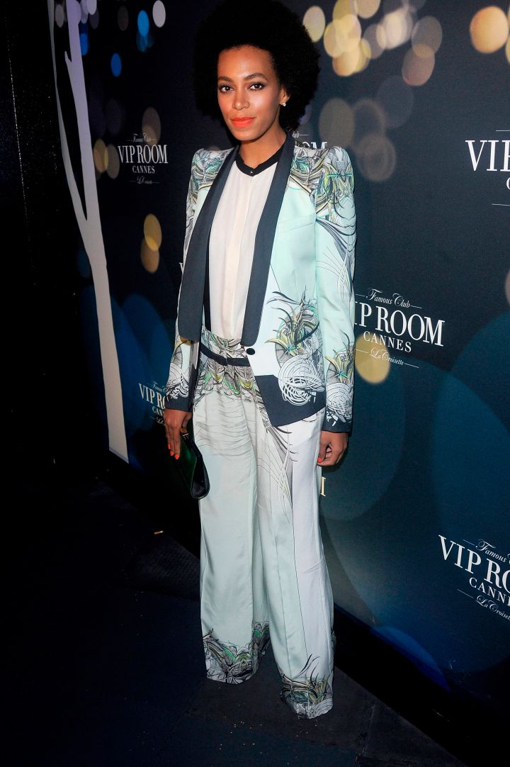 Solange Knowles attends a party hosted by Belvedere vodka at The 66th Annual Cannes Film Festival