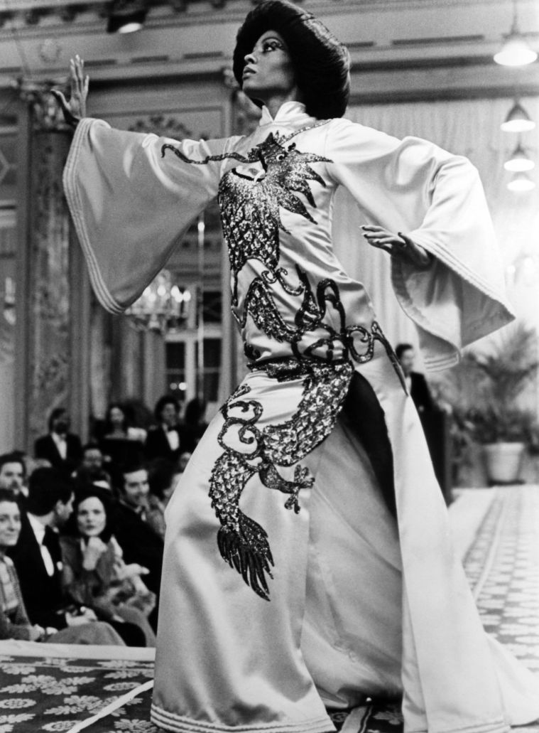 Photo of Diana ROSS; Posed full length shot during the filming of Mahogany.