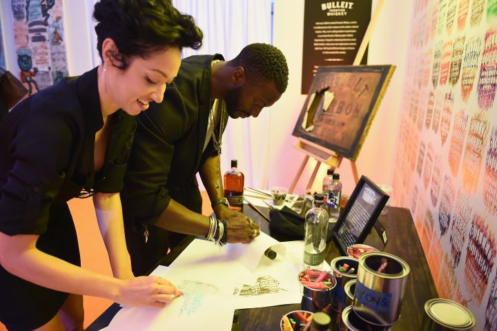 Aldis Hodge Launches Bulleit Frontier Works: Bottle Impressions Nationally At Frieze New York