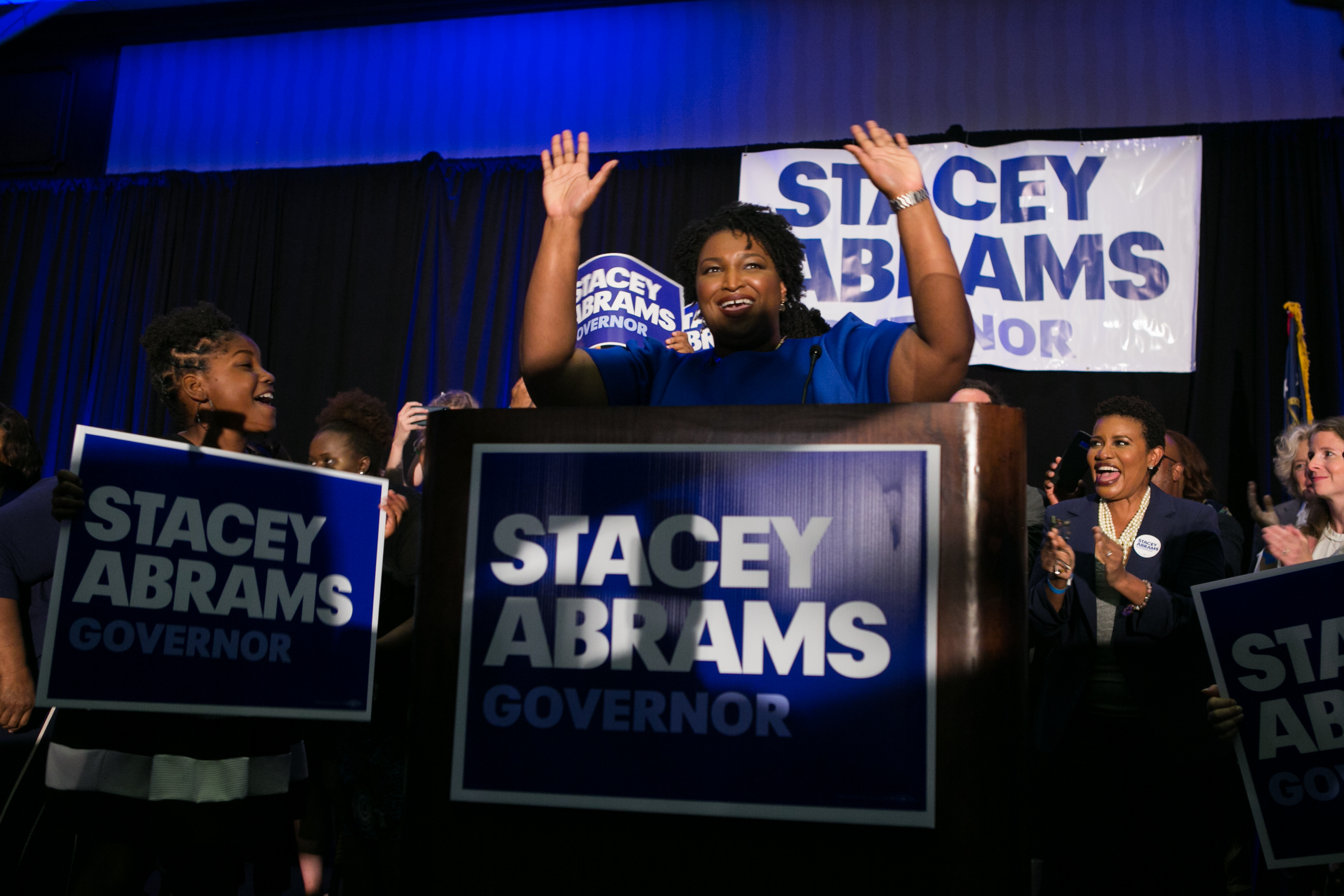 Georgia Democratic Gubernatorial Candidate Stacey Abrams Holds Primary Night Event In Atlanta