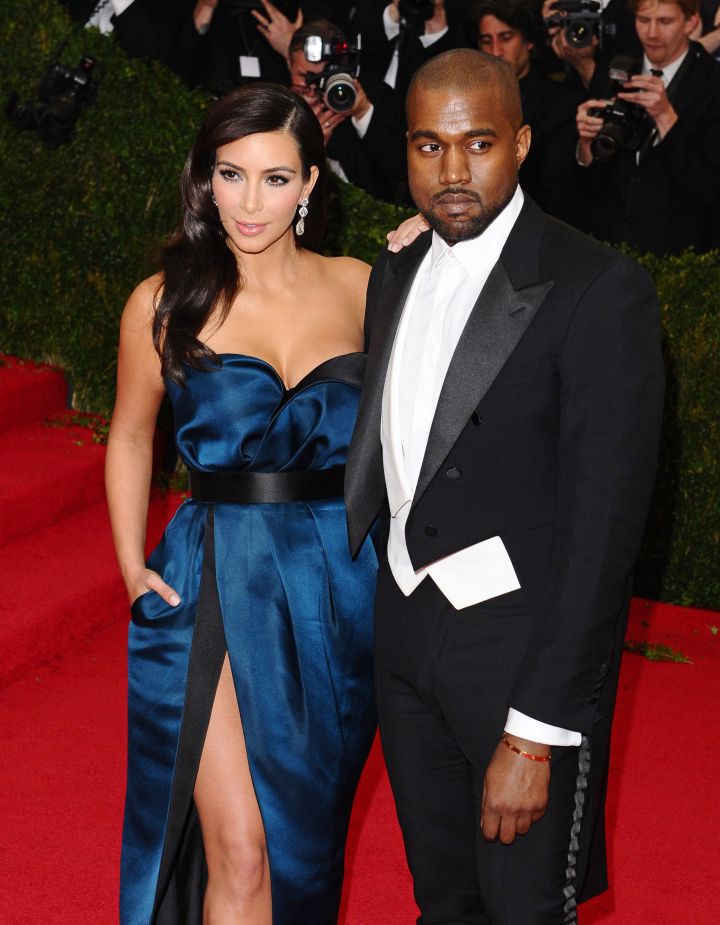 Kim Kardashian and Kanye West in Lanvin