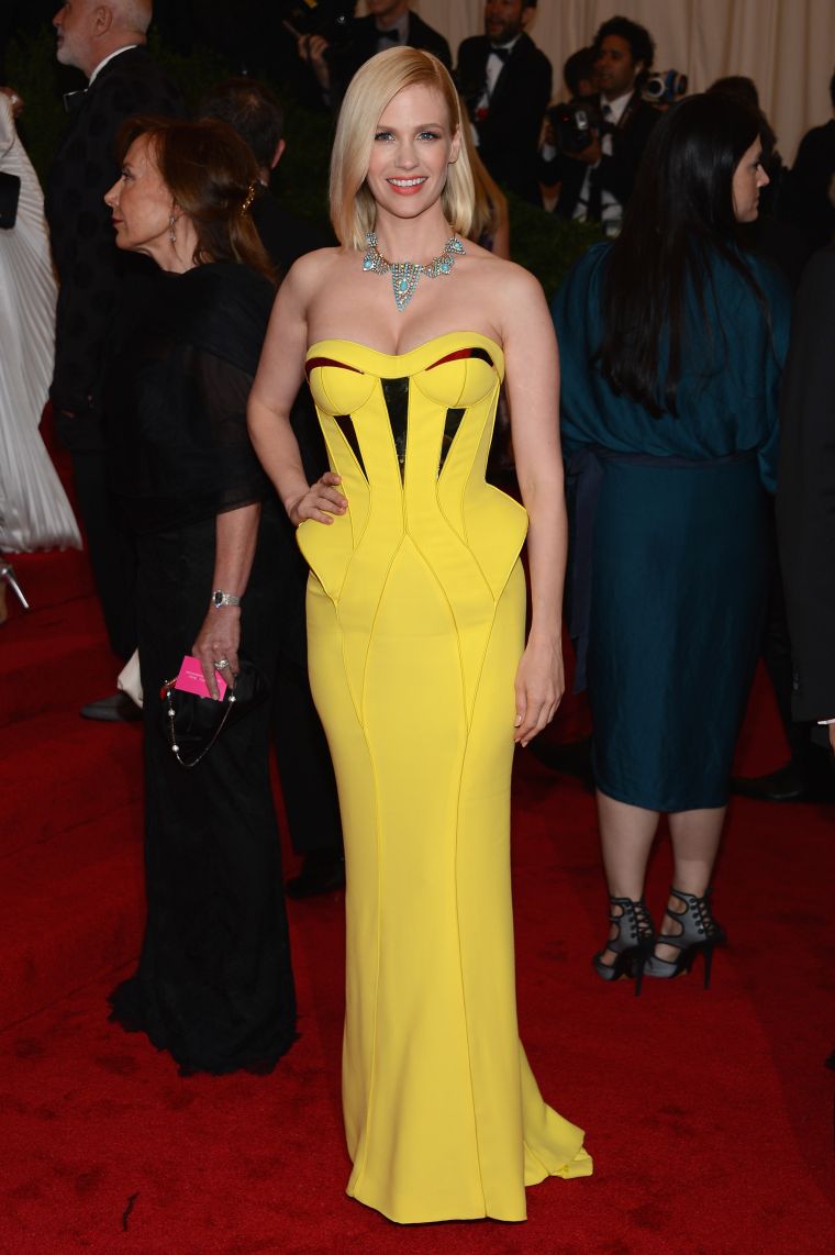 January Jones in Versace