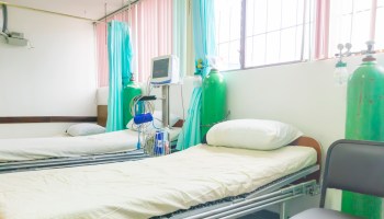 Empty beds in hospital room