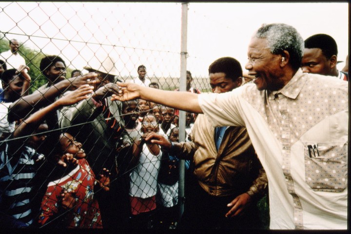 Nelson Mandela on the election trail.