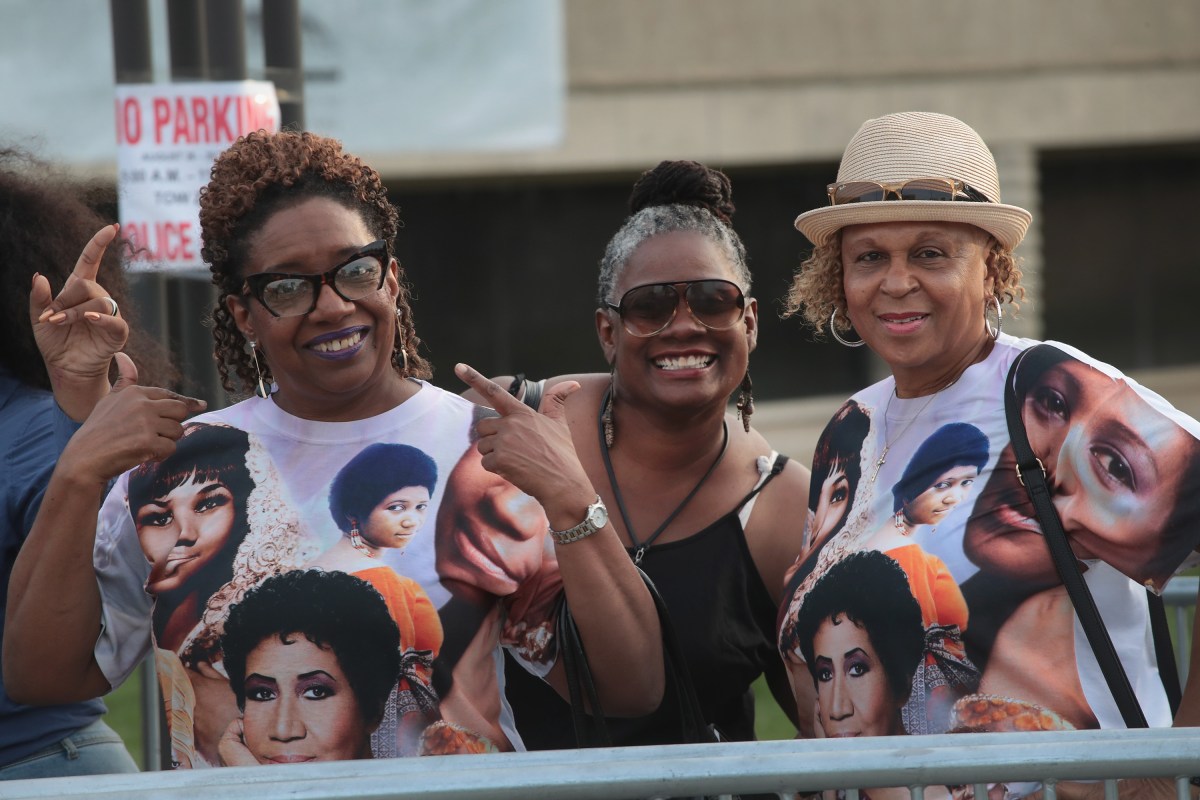 Fans Of Soul Legend Aretha Franklin Pay Their Respects As Her Body Lies In Repose In Detroit