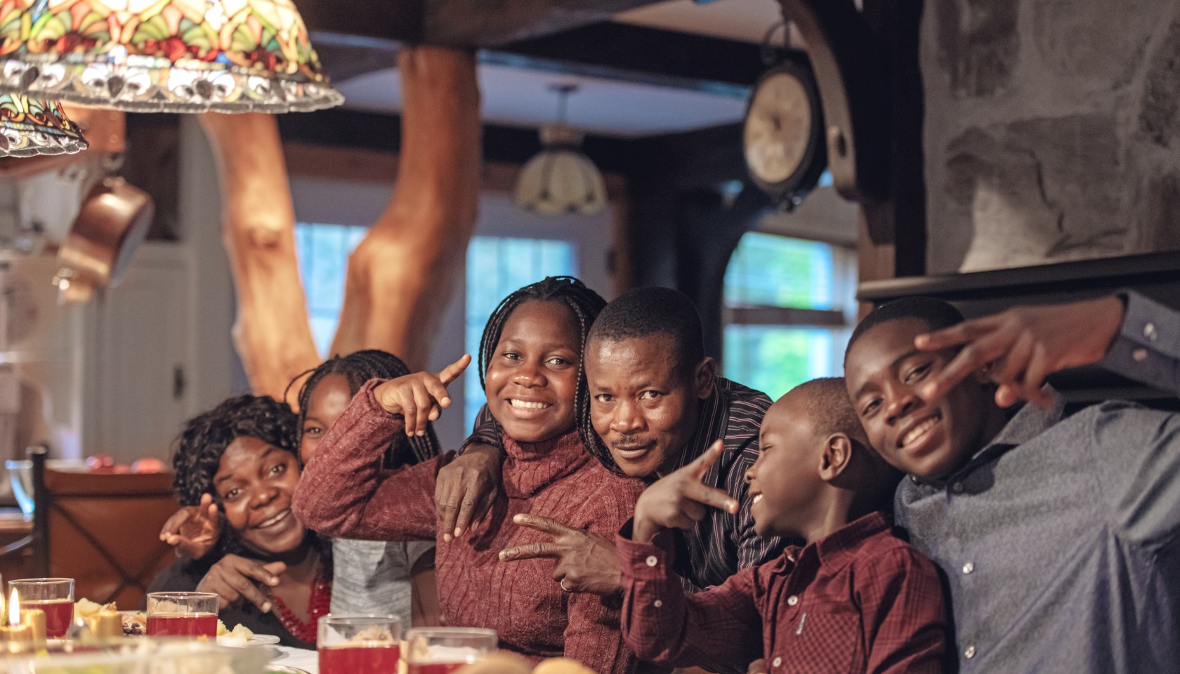 African-American during thanksgiving dinner