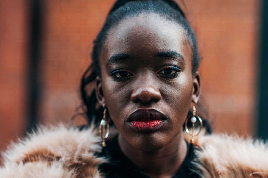 Portrait of African woman living in London, UK