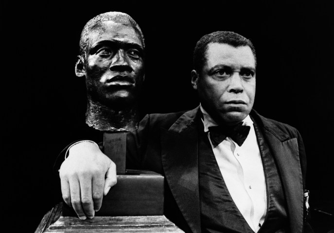 James Earl Jones Poses With Bust