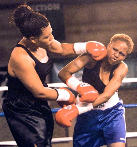 Freeda Foreman (L), daughter of former boxing cham