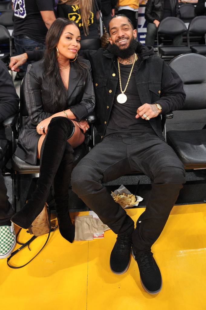 Celebrities At The Los Angeles Lakers Game