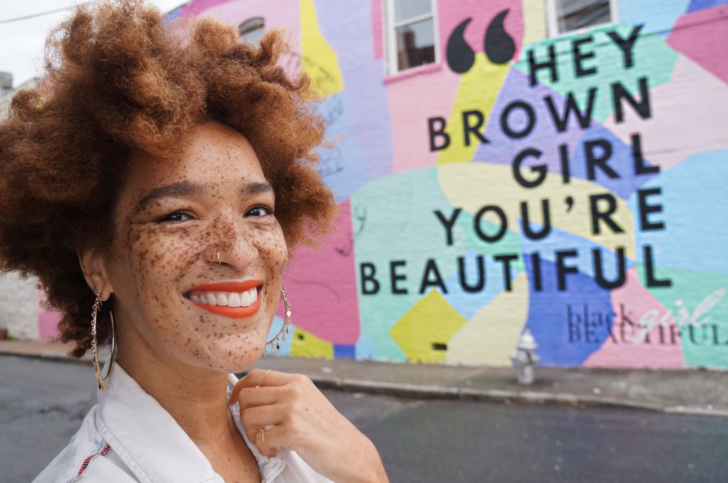 Hey Brown Girl You're Beautiful mural