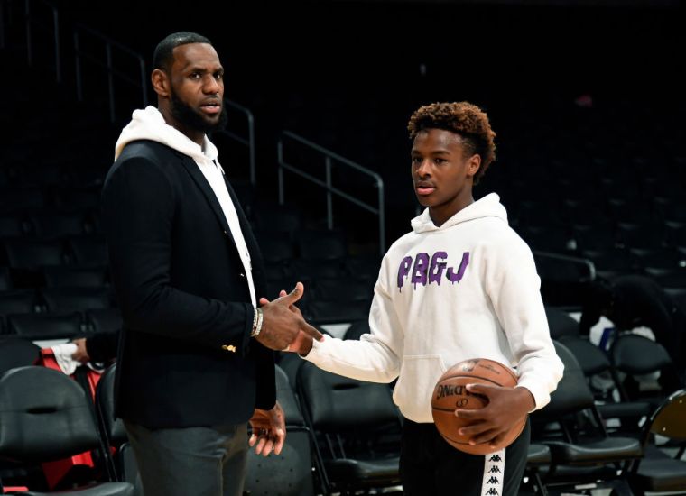Lebron James and LeBron Raymone James Jr.