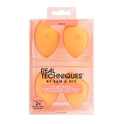 Real Techniques Miracle Beauty Sponge (Set of 4) Latex-Free Makeup Blender