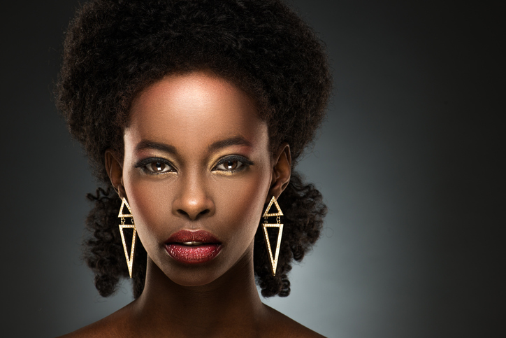 Portrait of beautiful black lady