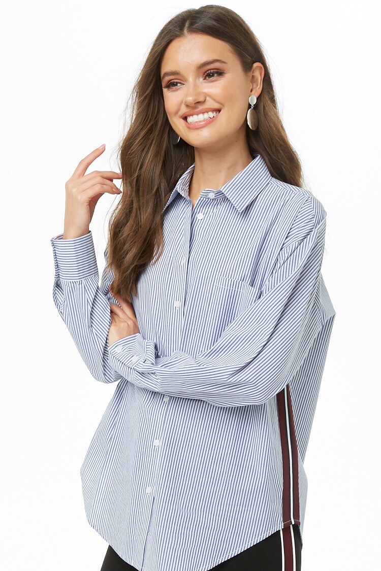 Forever 21 Pinstriped Button-Up Shirt