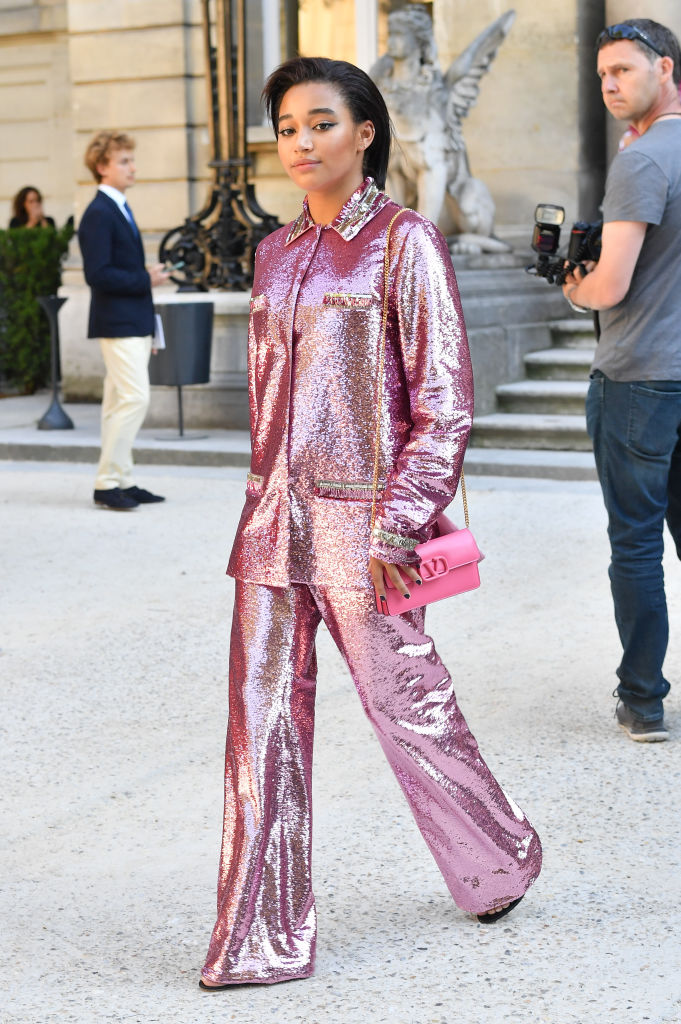 AMANDLA STENBERG AT THE VALENTINO SHOW FOR PARIS FASHION WEEK, 2019