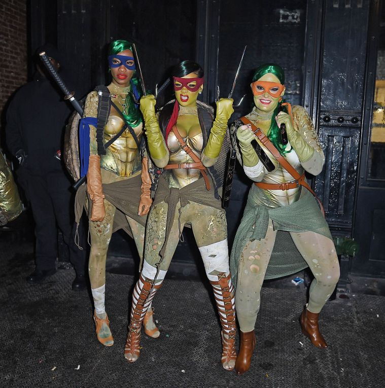 RIHANNA AND CREW AS TEENAGE MUTANT NINJA TURTLES, 2014