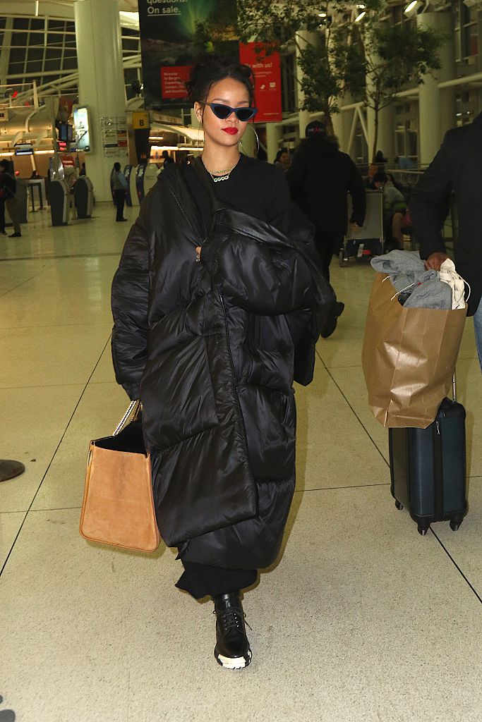 Rihanna At JFK Airport In 2015