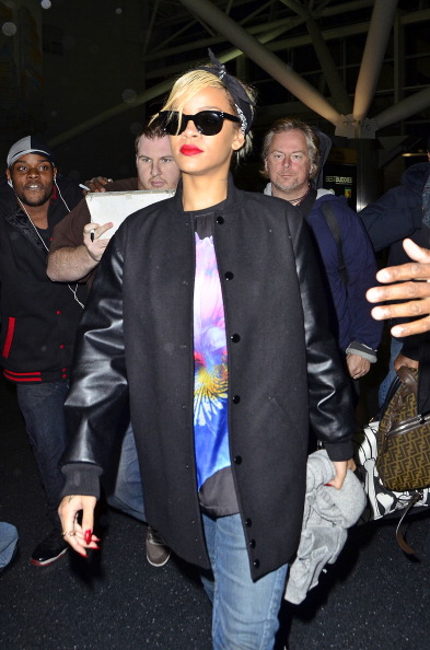 Rihanna At JFK Airport In 2012