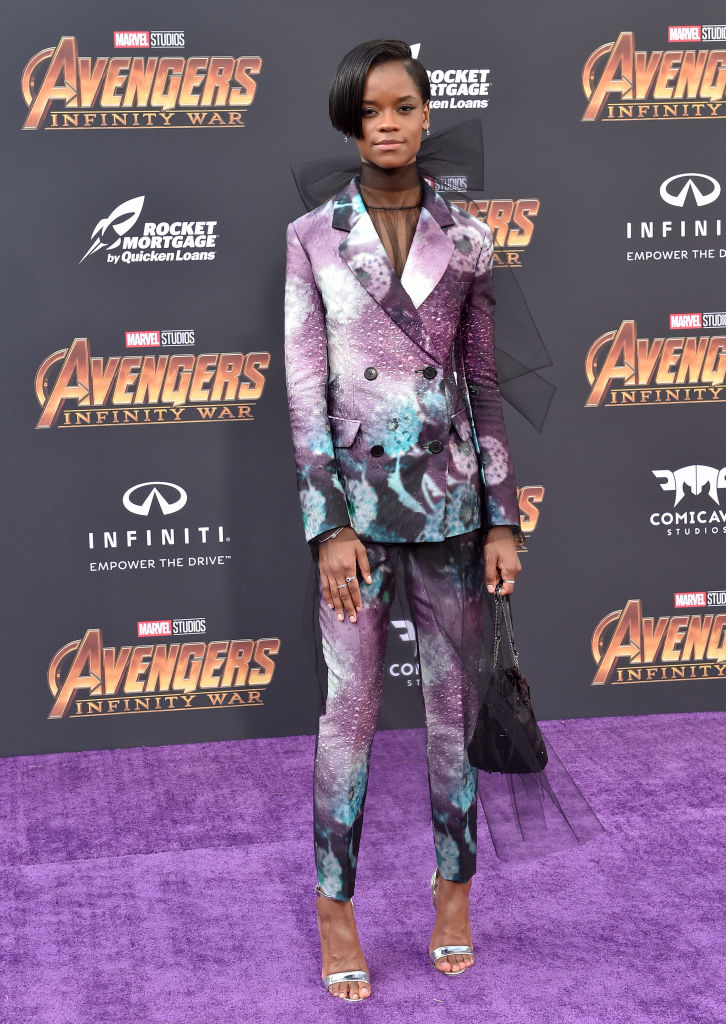 LETITIA WRIGHT AT THE LA PREMIERE OF "AVENGERS: INFINITY WAR", 2018