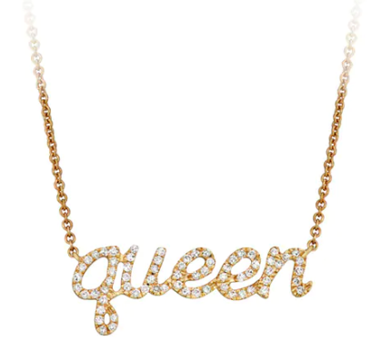 'Queen' Message Necklace ($950)