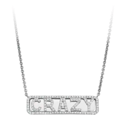 'Crazy' ID Necklace in Sterling Silver ($250)